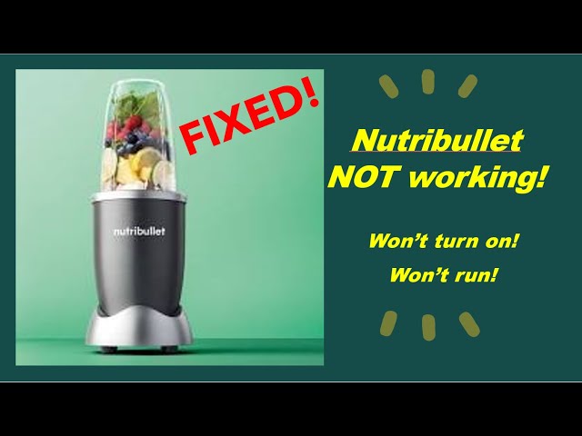 Magic Bullet Blender Stopped Working